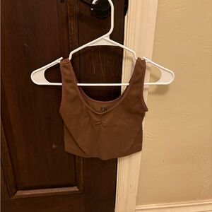 brown tank top